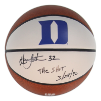 Christian Laettner Signed Duke Blue Devils Logo Basketball Inscribed "The Shot 3/28/92" (Schwartz) at PristineAuction.com