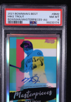 Mike Trout 2021 Bowman's Best Bowman Masterpieces Auto #BM-2 #81/99 (PSA 8) at PristineAuction.com
