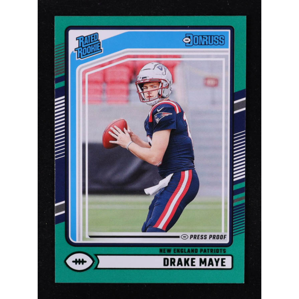 Drake Maye 2024 Donruss Press Proof Green #379 RR RC at PristineAuction.com