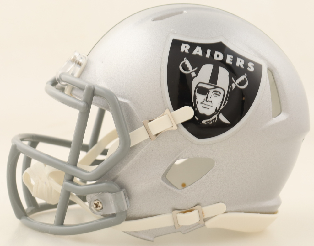 Ashton Jeanty Signed Raiders Speed Mini Helmet (Beckett) at PristineAuction.com Ashton Jeanty Signed Raiders Speed Mini Helmet (Beckett) at PristineAuction.com