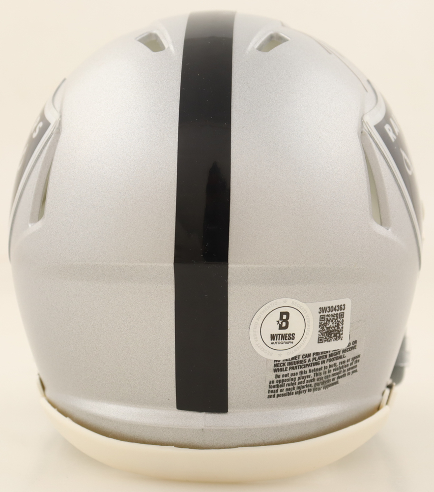 Ashton Jeanty Signed Raiders Speed Mini Helmet (Beckett) at PristineAuction.com Ashton Jeanty Signed Raiders Speed Mini Helmet (Beckett) at PristineAuction.com