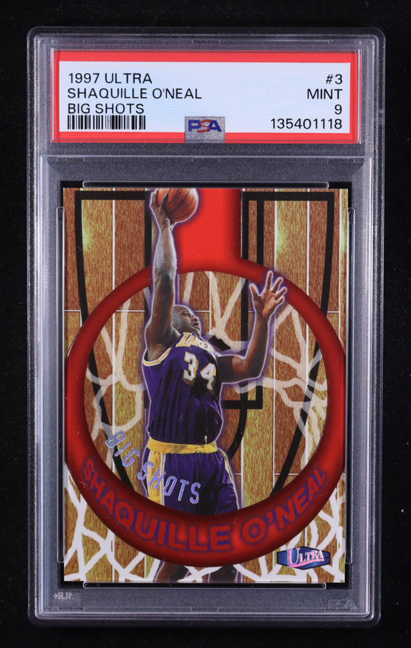 Shaquille O'Neal 1997-98 Ultra Big Shots #3 (PSA 9) at PristineAuction.com Shaquille O'Neal 1997-98 Ultra Big Shots #3 (PSA 9) at PristineAuction.com