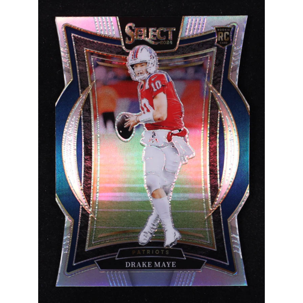 Drake Maye 2024 Select Prizm Silver Die Cut #27 RC at PristineAuction.com