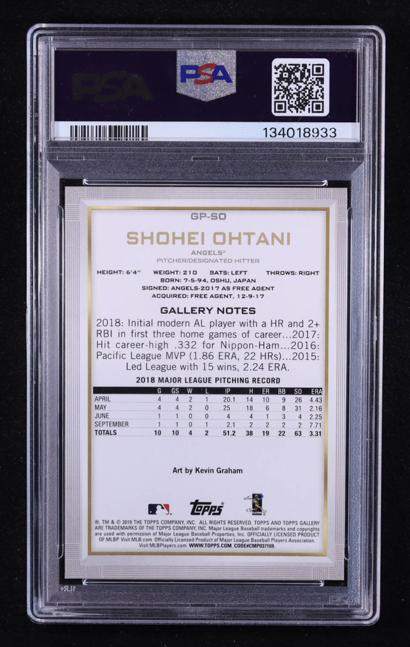 Shohei Ohtani 2019 Topps Gallery National Baseball Card Day #GPSO (PSA 9) at PristineAuction.com Shohei Ohtani 2019 Topps Gallery National Baseball Card Day #GPSO (PSA 9) at PristineAuction.com