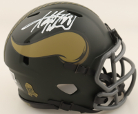 Adrian Peterson Signed Vikings Salute To Service Alternate Speed Mini Helmet (Beckett) at PristineAuction.com
