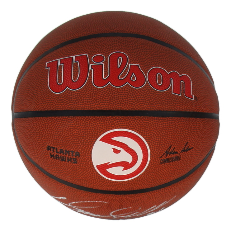 Dominique Wilkins Signed Hawks Logo NBA Basketball Inscribed "HOF 21" (Schwartz) at PristineAuction.com Dominique Wilkins Signed Hawks Logo NBA Basketball Inscribed "HOF 21" (Schwartz) at PristineAuction.com