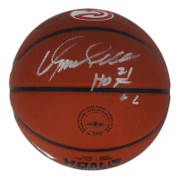 Dominique Wilkins Signed Hawks Logo NBA Basketball Inscribed "HOF 21" (Schwartz) at PristineAuction.com