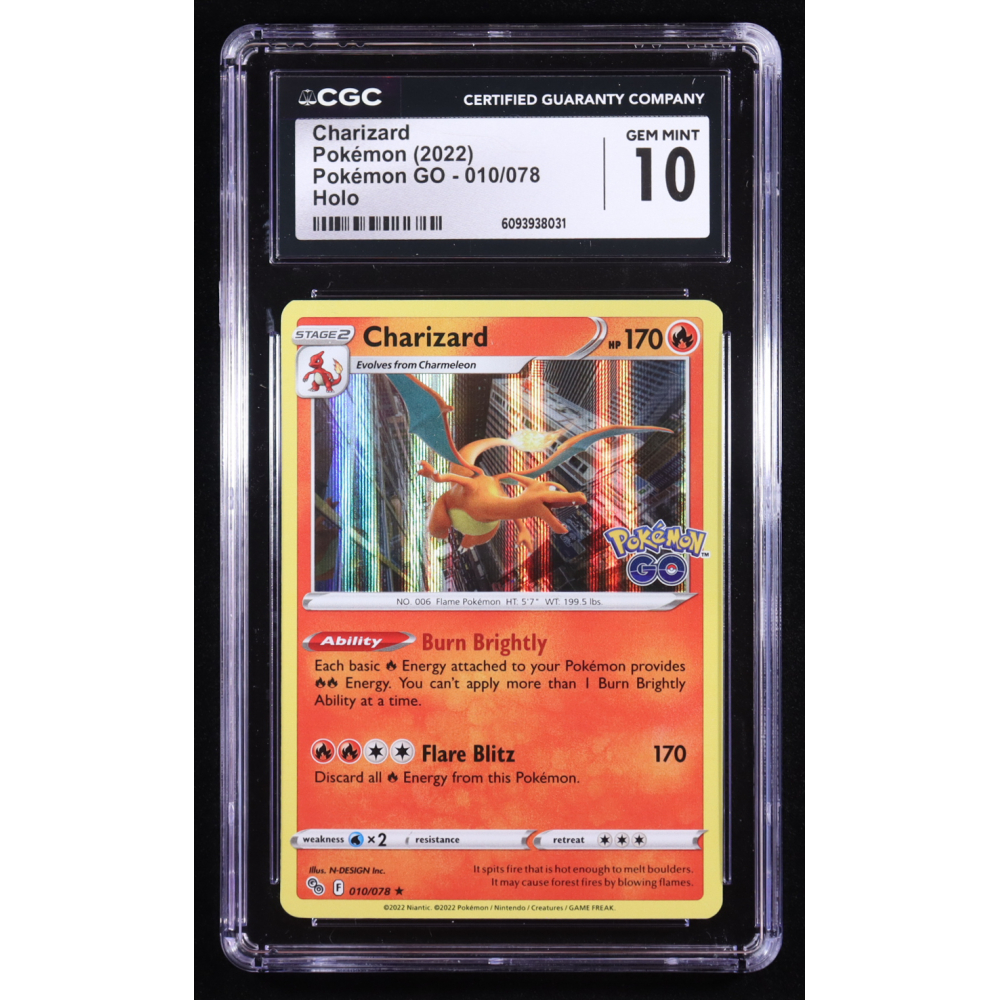 Charizard 2022 Pokemon Pokemon Go #10 Holo (CGC 10) at PristineAuction.com