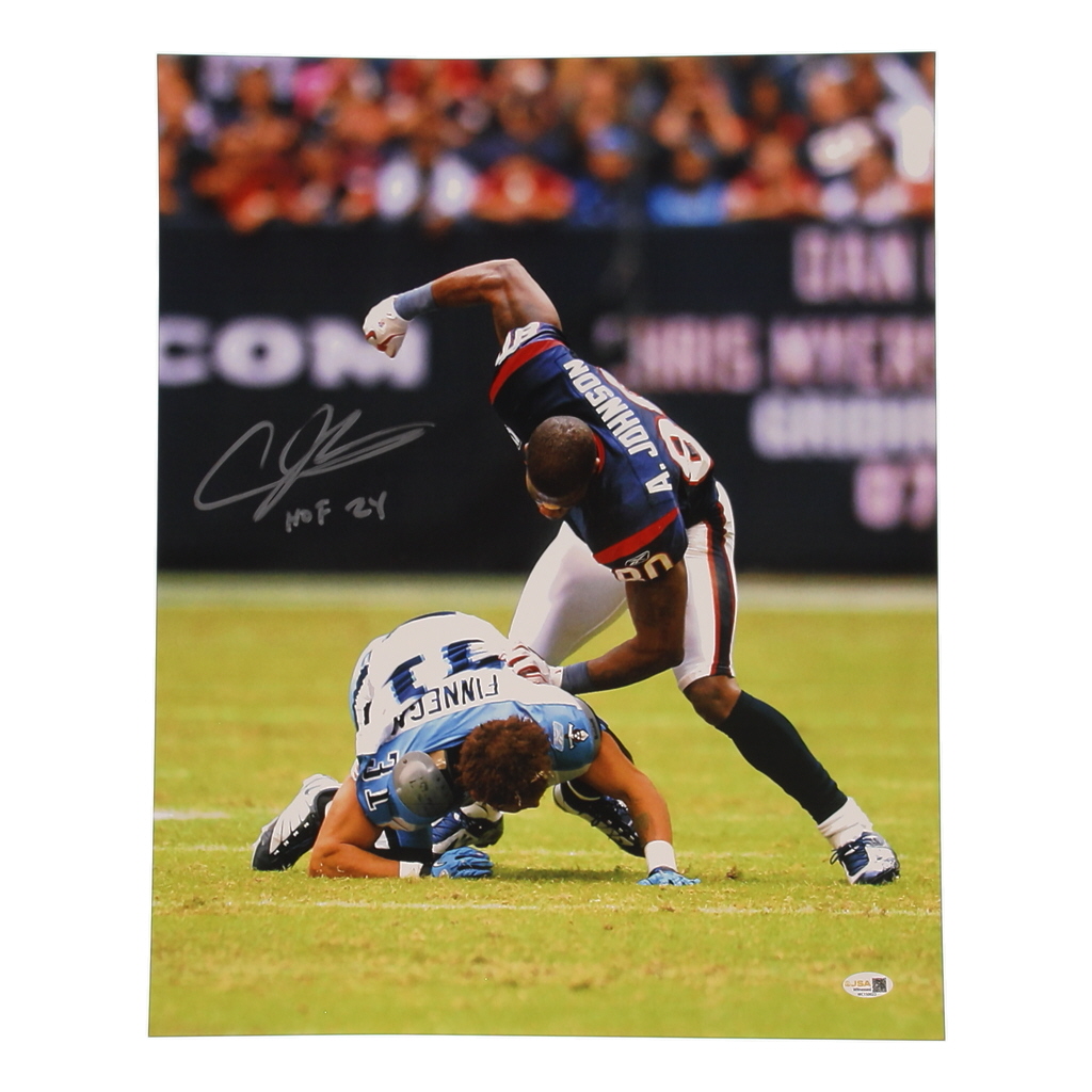 Andre Johnson Signed Texans 16x20 Photo Inscribed "HOF 24" (JSA) at PristineAuction.com Andre Johnson Signed Texans 16x20 Photo Inscribed "HOF 24" (JSA) at PristineAuction.com