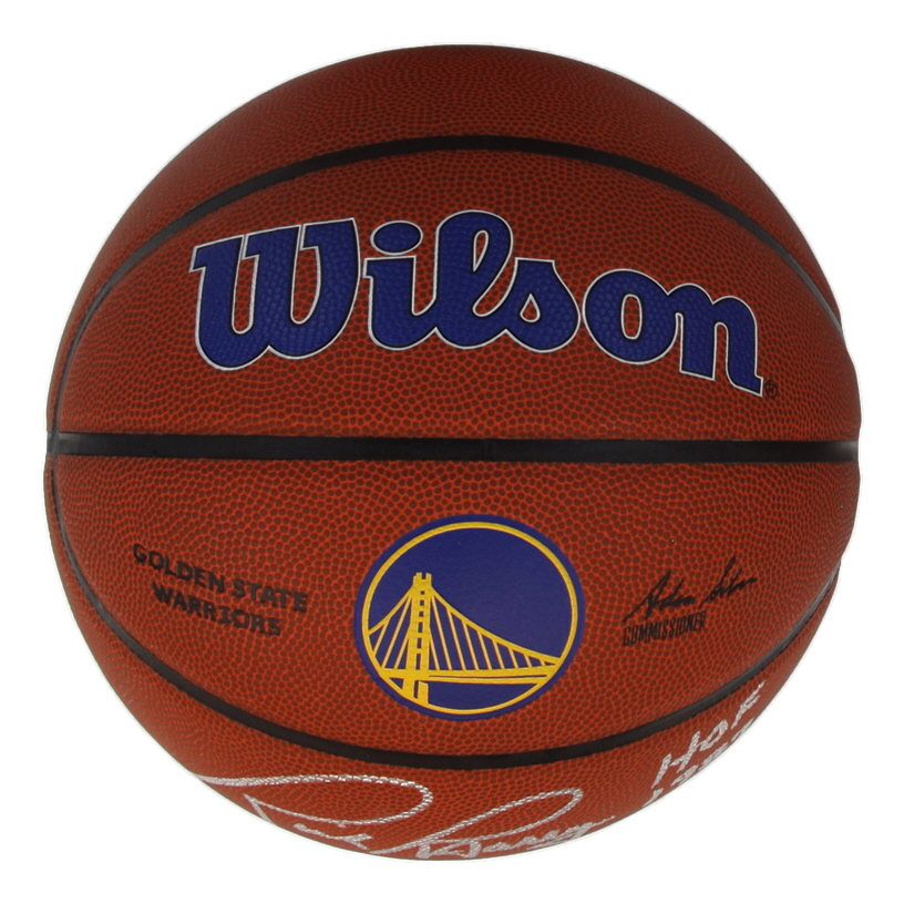 Rick Barry Signed Warriors Logo Basketball Inscribed "HOF 1987" (Schwartz) at PristineAuction.com Rick Barry Signed Warriors Logo Basketball Inscribed "HOF 1987" (Schwartz) at PristineAuction.com