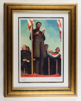 "Abraham Lincoln Delivering The Gettysburg Address" Custom Framed Seriolithograph Display by Norman Rockwell (Park West) at PristineAuction.com