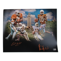 Vince Young & Earl Campbell Signed Texas Longhorns 16x20 Photo (Beckett) at PristineAuction.com