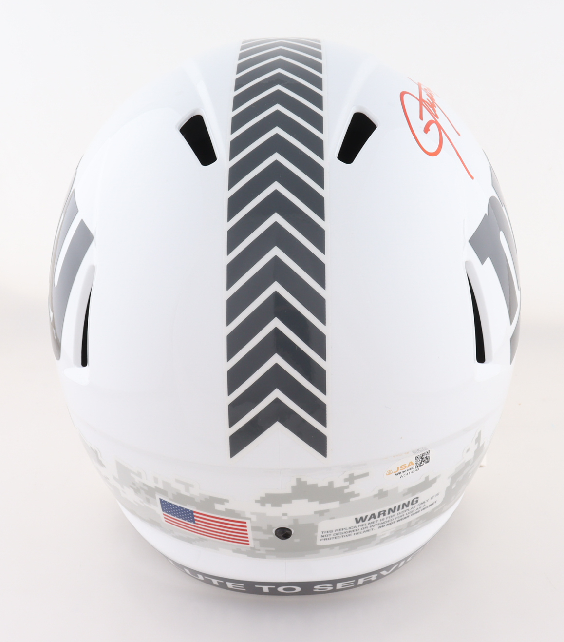 Lawrence Taylor Signed Giants Full-Size Salute to Service Alternate Speed Helmet (JSA) at PristineAuction.com Lawrence Taylor Signed Giants Full-Size Salute to Service Alternate Speed Helmet (JSA) at PristineAuction.com