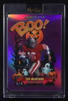 Joe Montana 2025 Wild Card Haunted Hits BOO! Purple Rainbow Foil #P4HHBOO-JM #3/4 at PristineAuction.com