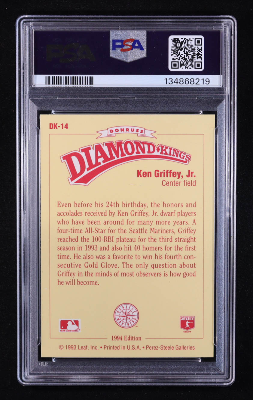 Ken Griffey Jr. 1994 Donruss Diamond Kings #DK14 (PSA 9) at PristineAuction.com Ken Griffey Jr. 1994 Donruss Diamond Kings #DK14 (PSA 9) at PristineAuction.com