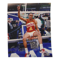 Spud Webb Signed Hawks 8x10 Photo (Beckett) at PristineAuction.com