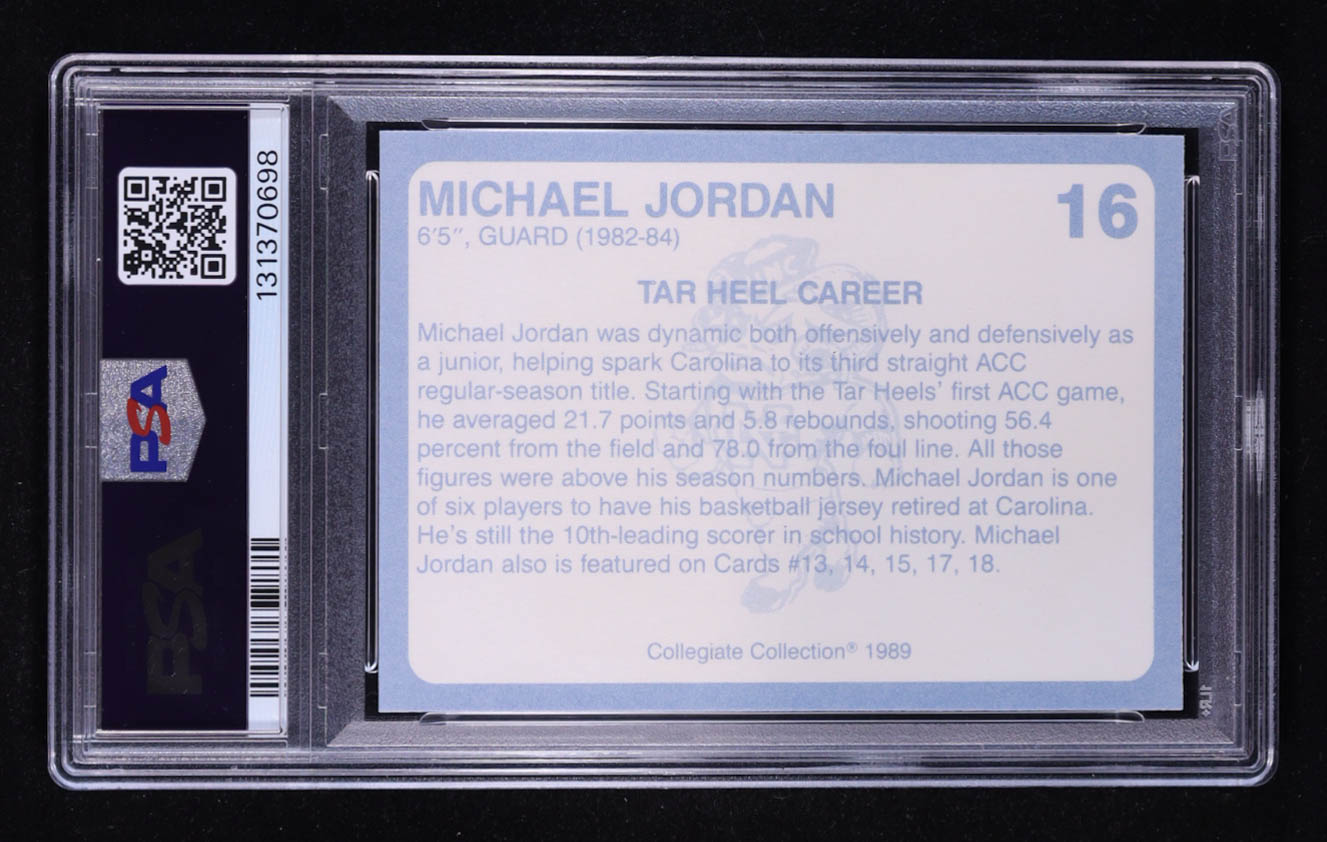 Michael Jordan 1989-90 North Carolina Collegiate Collection #16 (PSA 9) at PristineAuction.com Michael Jordan 1989-90 North Carolina Collegiate Collection #16 (PSA 9) at PristineAuction.com