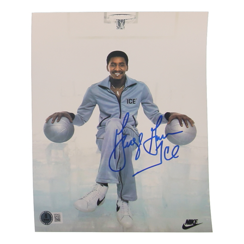 George Gervin Signed 8x10 Photo Inscribed "Ice" (Beckett) at PristineAuction.com George Gervin Signed 8x10 Photo Inscribed "Ice" (Beckett) at PristineAuction.com