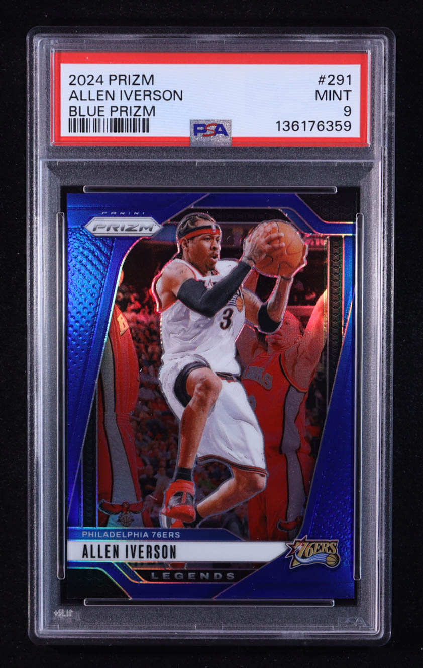 Allen Iverson 2024-25 Panini Prizm Prizms Blue #291 #171/199 (PSA 9) at PristineAuction.com Allen Iverson 2024-25 Panini Prizm Prizms Blue #291 #171/199 (PSA 9) at PristineAuction.com