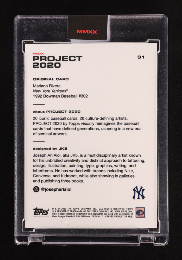 Mariano Rivera 2020 Topps Project 2020 #91 / JK5 at PristineAuction.com Mariano Rivera 2020 Topps Project 2020 #91 / JK5 at PristineAuction.com