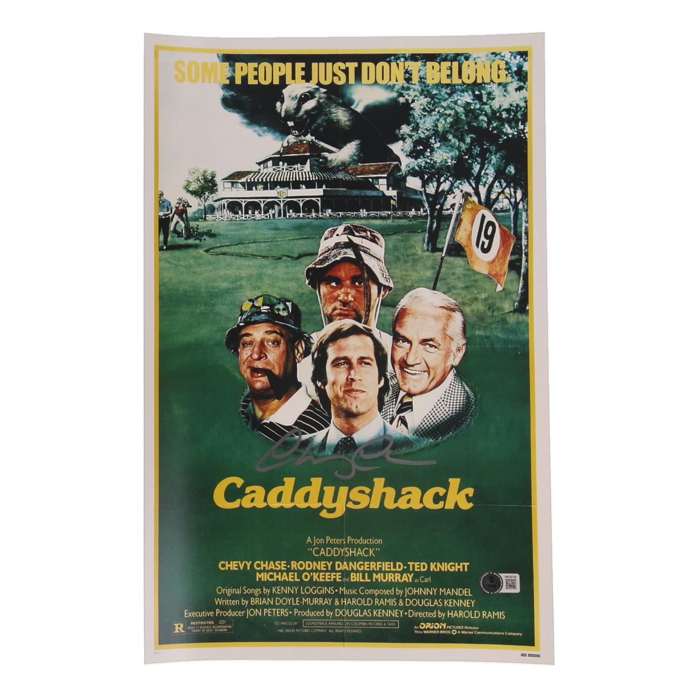 Chevy Chase Signed "Caddyshack" 11x17 Poster (Beckett) at PristineAuction.com Chevy Chase Signed "Caddyshack" 11x17 Poster (Beckett) at PristineAuction.com