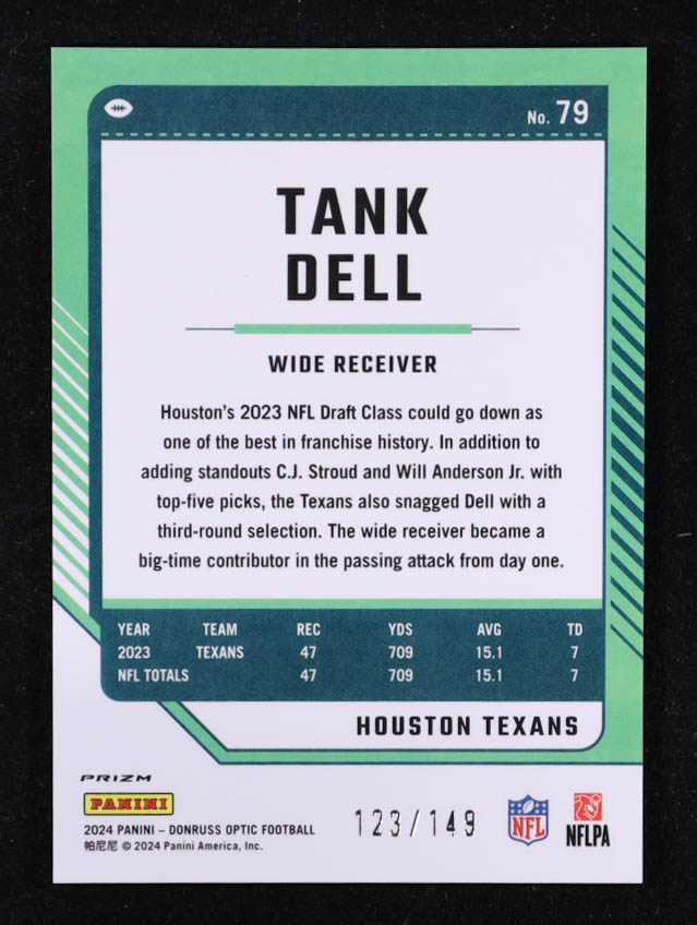 Tank Dell 2024 Donruss Optic Flex #79 #123/149 at PristineAuction.com Tank Dell 2024 Donruss Optic Flex #79 #123/149 at PristineAuction.com