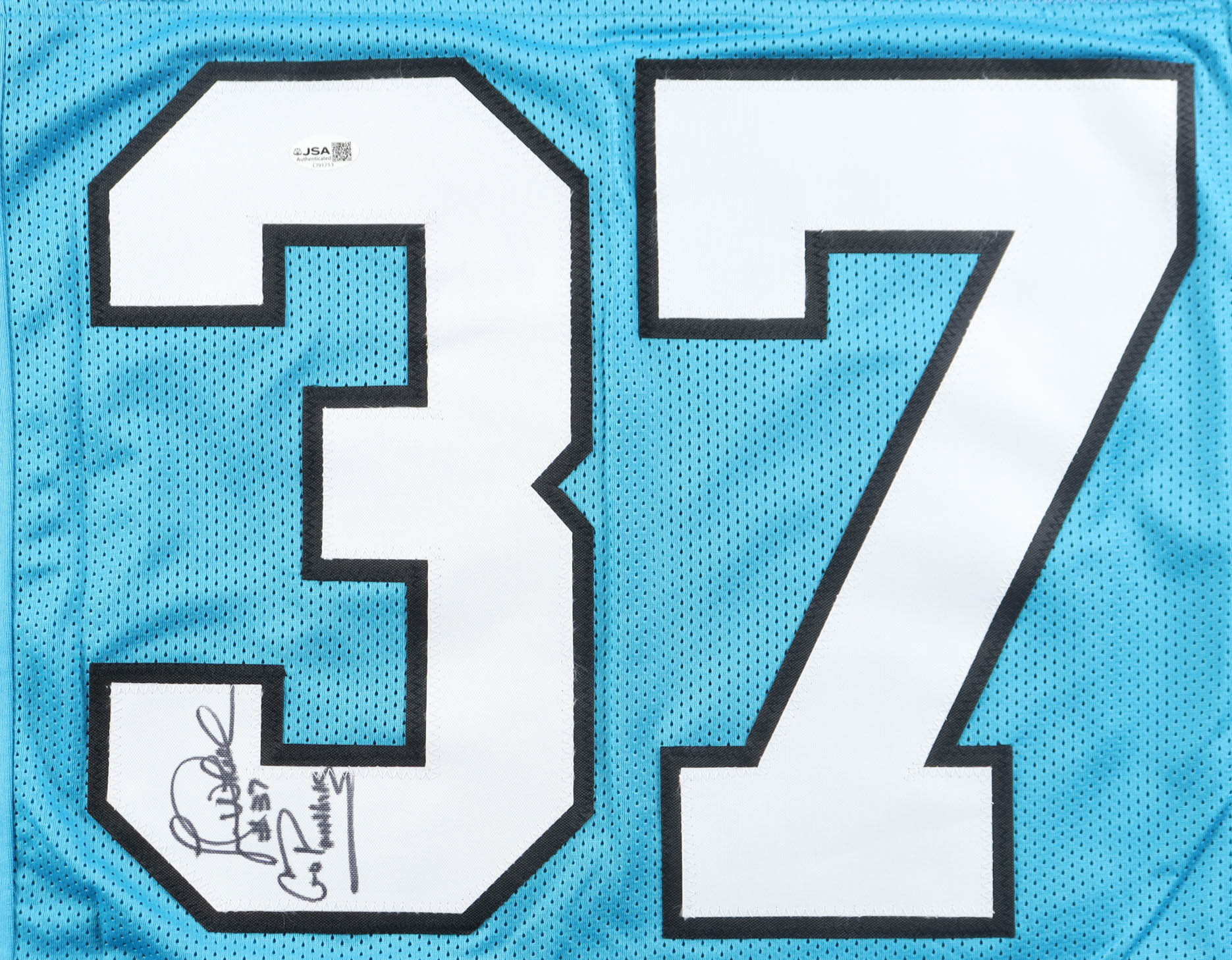 Leonard Wheeler Signed Jersey Inscribed "Go Panthers" (JSA) at PristineAuction.com Leonard Wheeler Signed Jersey Inscribed "Go Panthers" (JSA) at PristineAuction.com