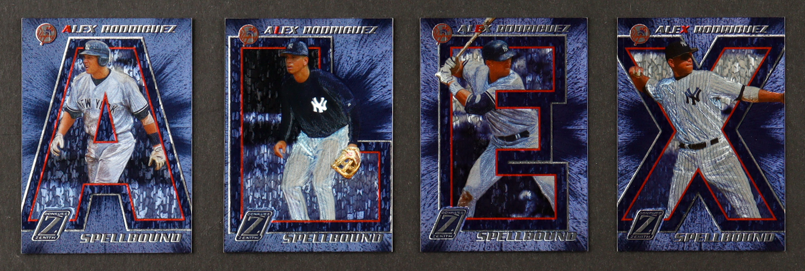 Alex Rodriguez 2005 Donruss Zenith Spellbound Complete Set of (4) Cards at PristineAuction.com Alex Rodriguez 2005 Donruss Zenith Spellbound Complete Set of (4) Cards at PristineAuction.com