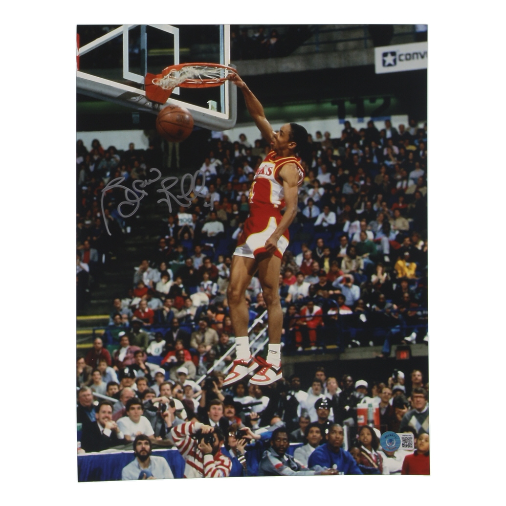 Spud Webb Signed Hawks 11x14 Photo (Beckett) at PristineAuction.com Spud Webb Signed Hawks 11x14 Photo (Beckett) at PristineAuction.com