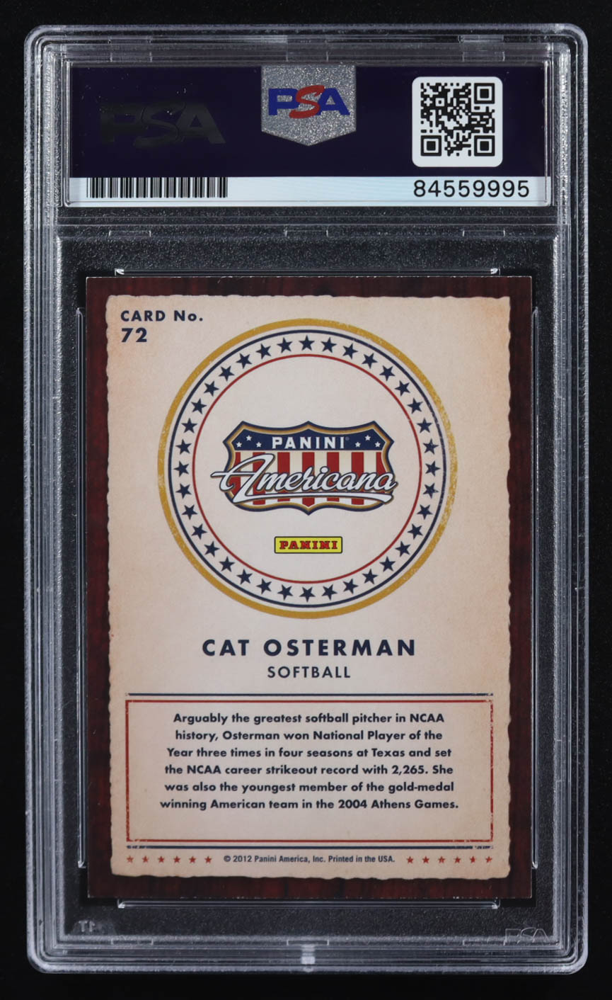 Cat Osterman Signed Panini 2012 Americana Heroes & Legends #72 (PSA) at PristineAuction.com Cat Osterman Signed Panini 2012 Americana Heroes & Legends #72 (PSA) at PristineAuction.com