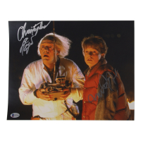 Michael J. Fox & Christopher Lloyd Signed "Back to the Future" 11x14 Photo (Beckett) at PristineAuction.com