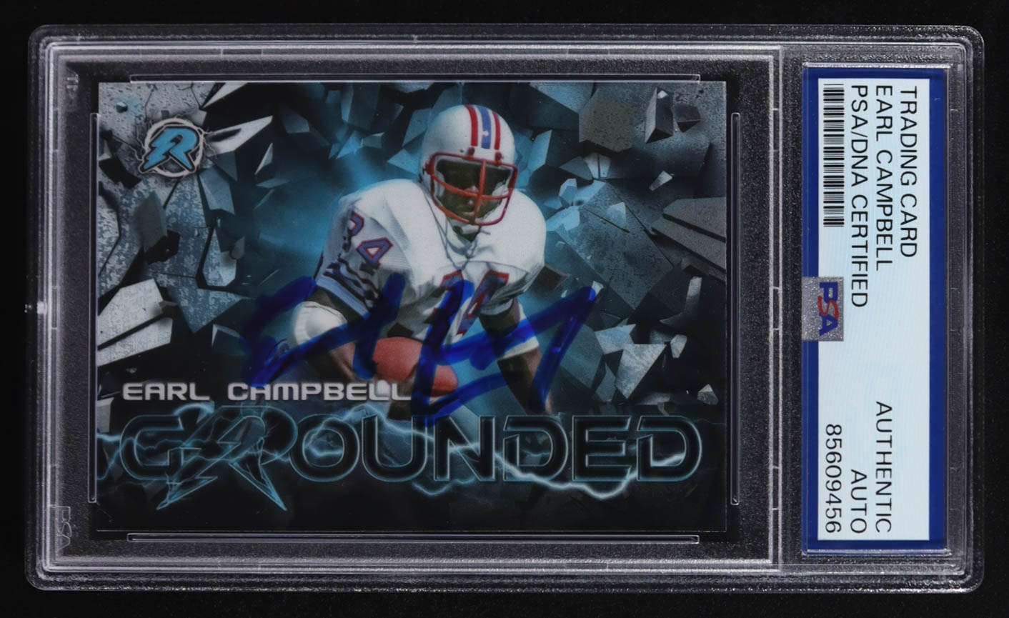 Earl Campbell Signed 2023-24 Topps Composite Resurgence Grounded #RG-7 (PSA) at PristineAuction.com Earl Campbell Signed 2023-24 Topps Composite Resurgence Grounded #RG-7 (PSA) at PristineAuction.com