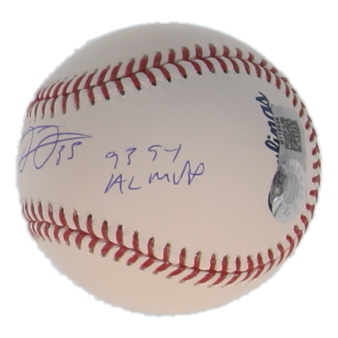 Frank Thomas Signed OML Baseball Inscribed "93 AL MVP" (Schwartz) at PristineAuction.com Frank Thomas Signed OML Baseball Inscribed "93 AL MVP" (Schwartz) at PristineAuction.com
