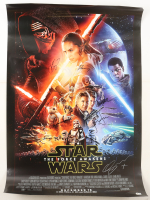 "Star Wars: The Force Awakens" Poster Signed by (9) with Harrison Ford, Carrie Fisher, Oscar Isaac, Adam Driver (Beckett) at PristineAuction.com
