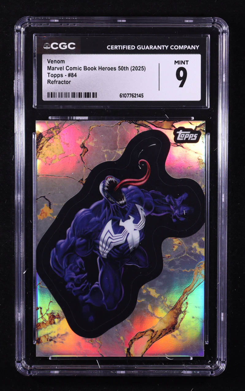 Venom 2025 Topps Marvel Comic Book Heroes '75 Anniversary Refractors #84 (CGC 9) at PristineAuction.com Venom 2025 Topps Marvel Comic Book Heroes '75 Anniversary Refractors #84 (CGC 9) at PristineAuction.com
