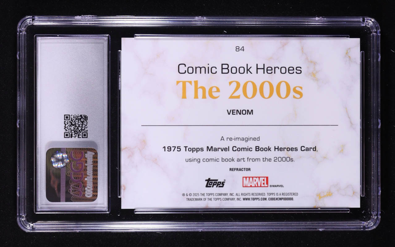 Venom 2025 Topps Marvel Comic Book Heroes '75 Anniversary Refractors #84 (CGC 9) at PristineAuction.com Venom 2025 Topps Marvel Comic Book Heroes '75 Anniversary Refractors #84 (CGC 9) at PristineAuction.com