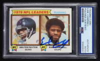 Earl Campbell / Walter Payton Signed 1979 Topps NFL Leaders Rushing #3 RC (PSA) at PristineAuction.com