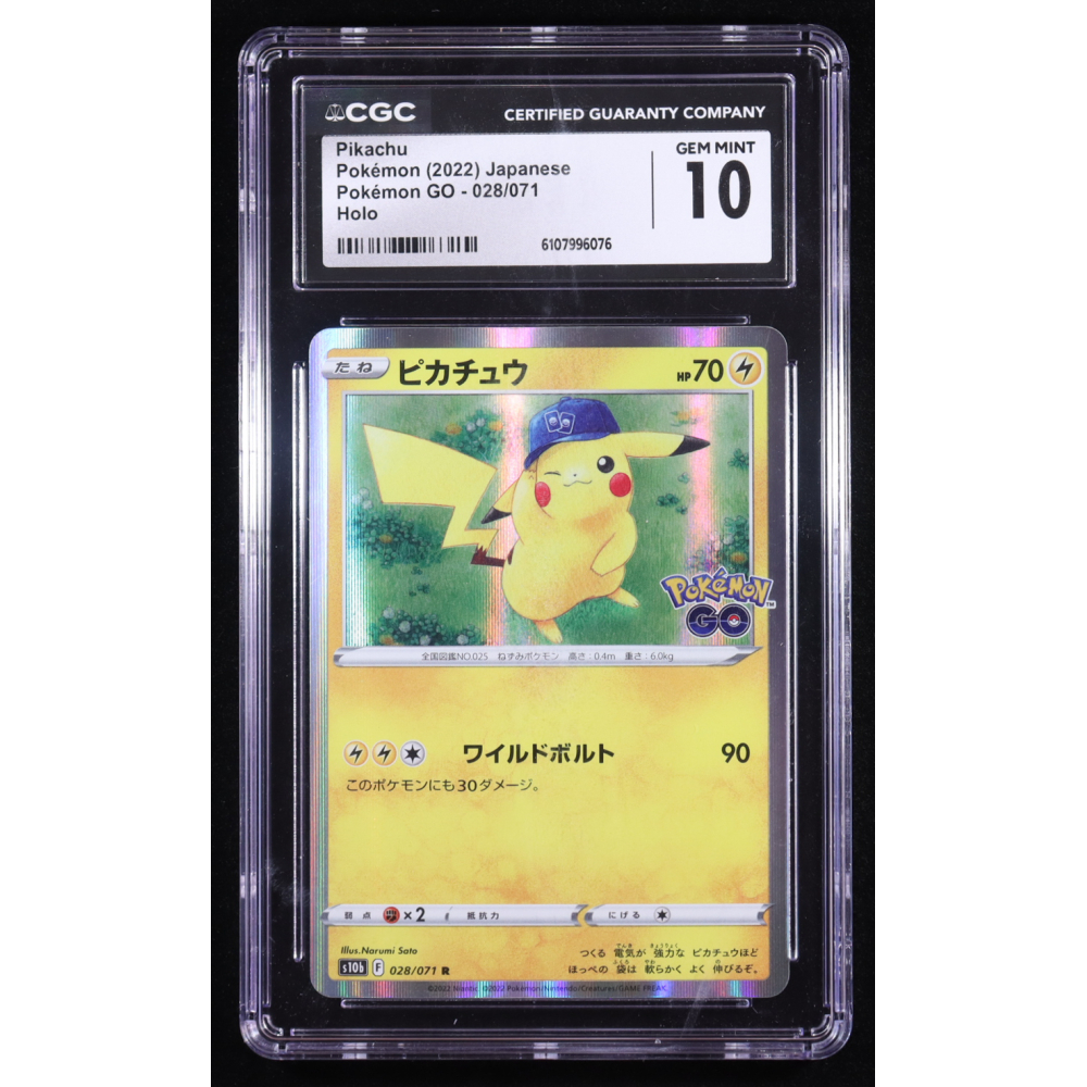 Pikachu 2022 Pokemon Pokemon Go #028 Holo (CGC 10) at PristineAuction.com