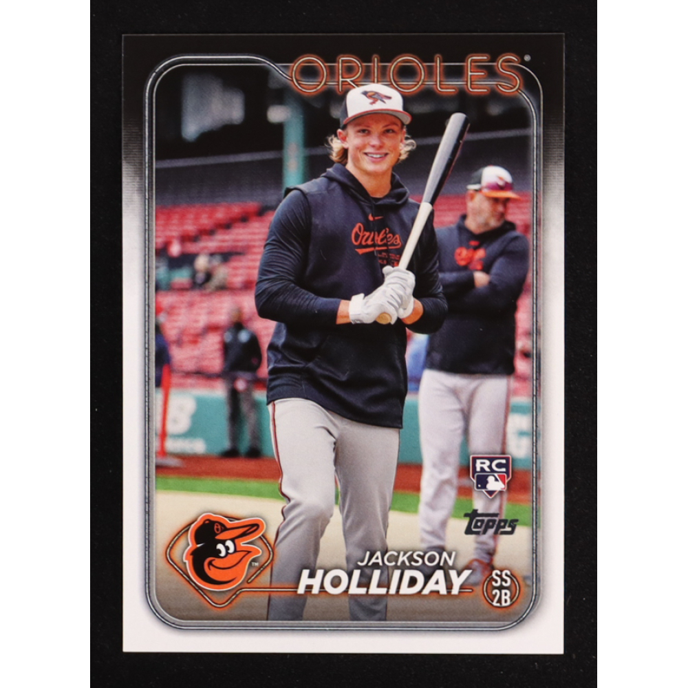 Jackson Holliday 2024 Topps Base Set Photo Variations #697I FACTORY/black hoodie RC at PristineAuction.com