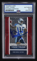 Vince Young Signed 2007 Topps Finest Moments Rose Bowl Victory #VY8 #218/899 (PSA) at PristineAuction.com