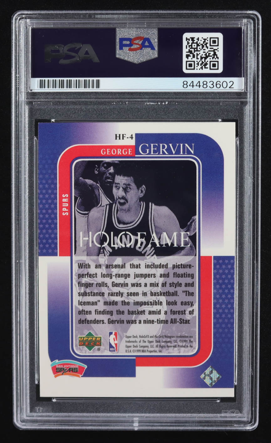 George Gervin Signed 1999-00 Upper Deck HoloGrFX Holofame #HF-4 (PSA) at PristineAuction.com George Gervin Signed 1999-00 Upper Deck HoloGrFX Holofame #HF-4 (PSA) at PristineAuction.com