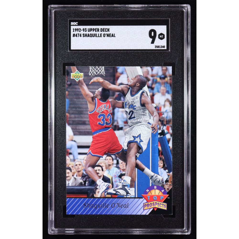 Shaquille O'Neal 1992-93 Upper Deck #474 TP RC (SGC 9) at PristineAuction.com