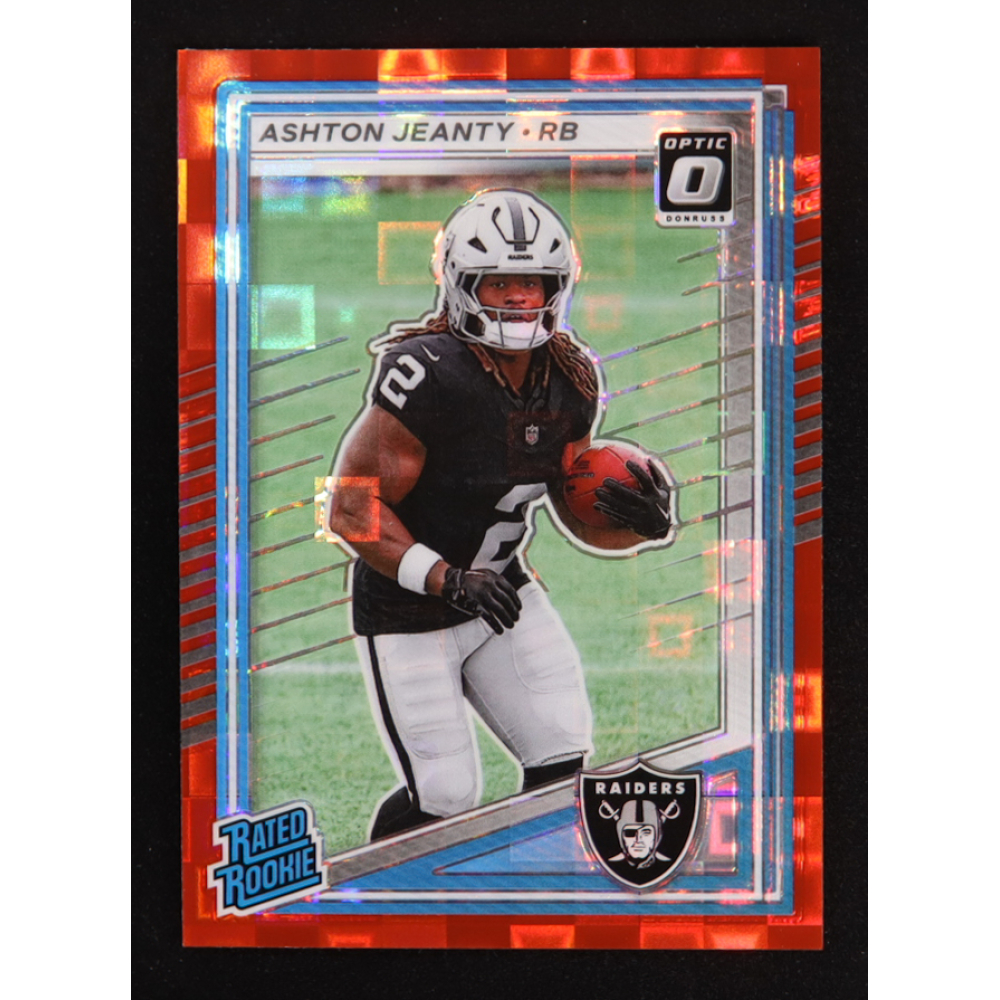 Ashton Jeanty 2025 Donruss Optic Rated Rookies Preview Red Pandora #305 RC at PristineAuction.com