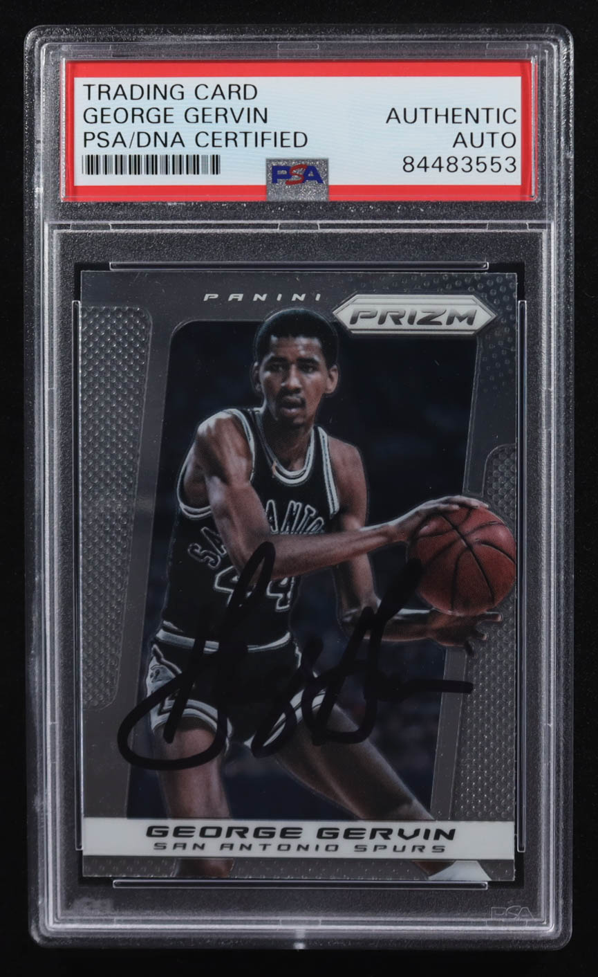 George Gervin Signed 2013-14 Panini Prizm #240 (PSA) at PristineAuction.com George Gervin Signed 2013-14 Panini Prizm #240 (PSA) at PristineAuction.com