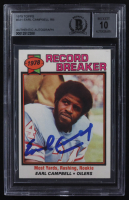 Earl Campbell Signed 1979 Topps Record Breaker #331 RC (BGS | Autograph Graded BGS 10) at PristineAuction.com