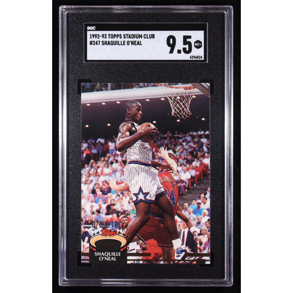 Shaquille O'Neal 1992-93 Stadium Club #247 RC (SGC 9.5) at PristineAuction.com