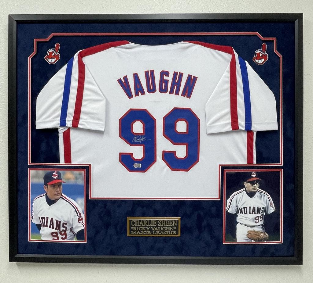 Charlie Sheen Signed Custom Framed Jersey (Beckett) at PristineAuction.com Charlie Sheen Signed Custom Framed Jersey (Beckett) at PristineAuction.com