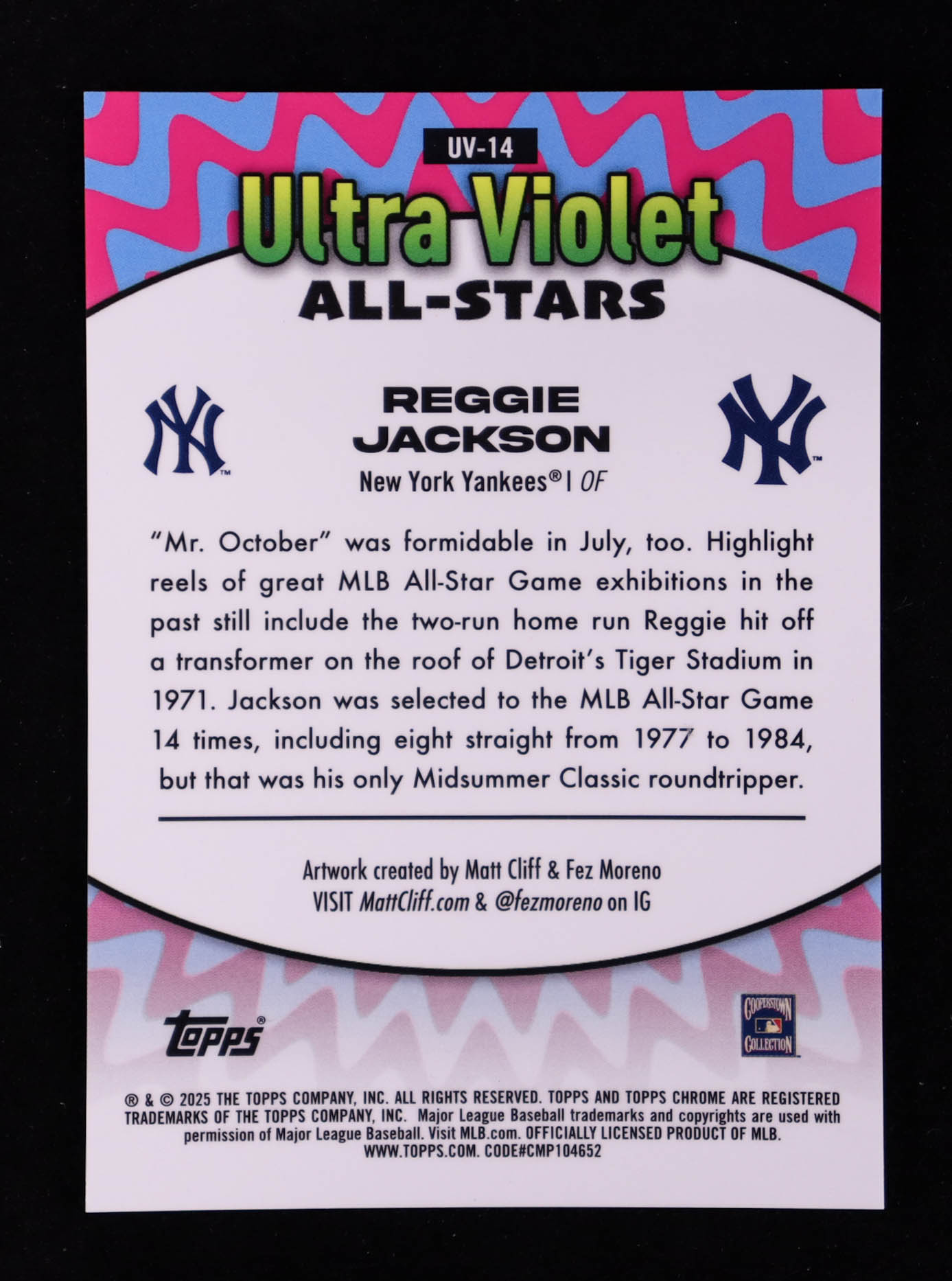 Reggie Jackson 2025 Topps Chrome Ultra Violet All-Stars Gold Refractors #UV14 #39/50 at PristineAuction.com Reggie Jackson 2025 Topps Chrome Ultra Violet All-Stars Gold Refractors #UV14 #39/50 at PristineAuction.com