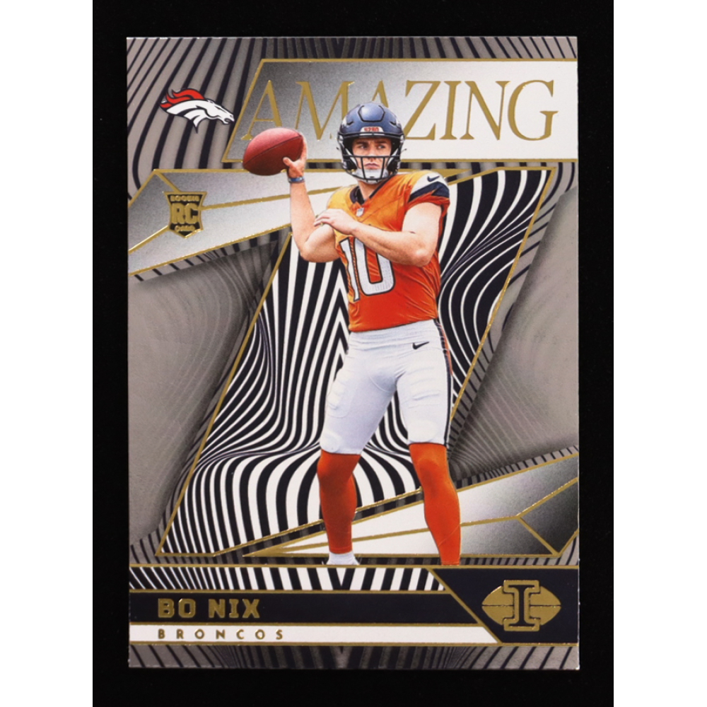 Bo Nix 2024 Panini Illusions Amazing #7 RC at PristineAuction.com