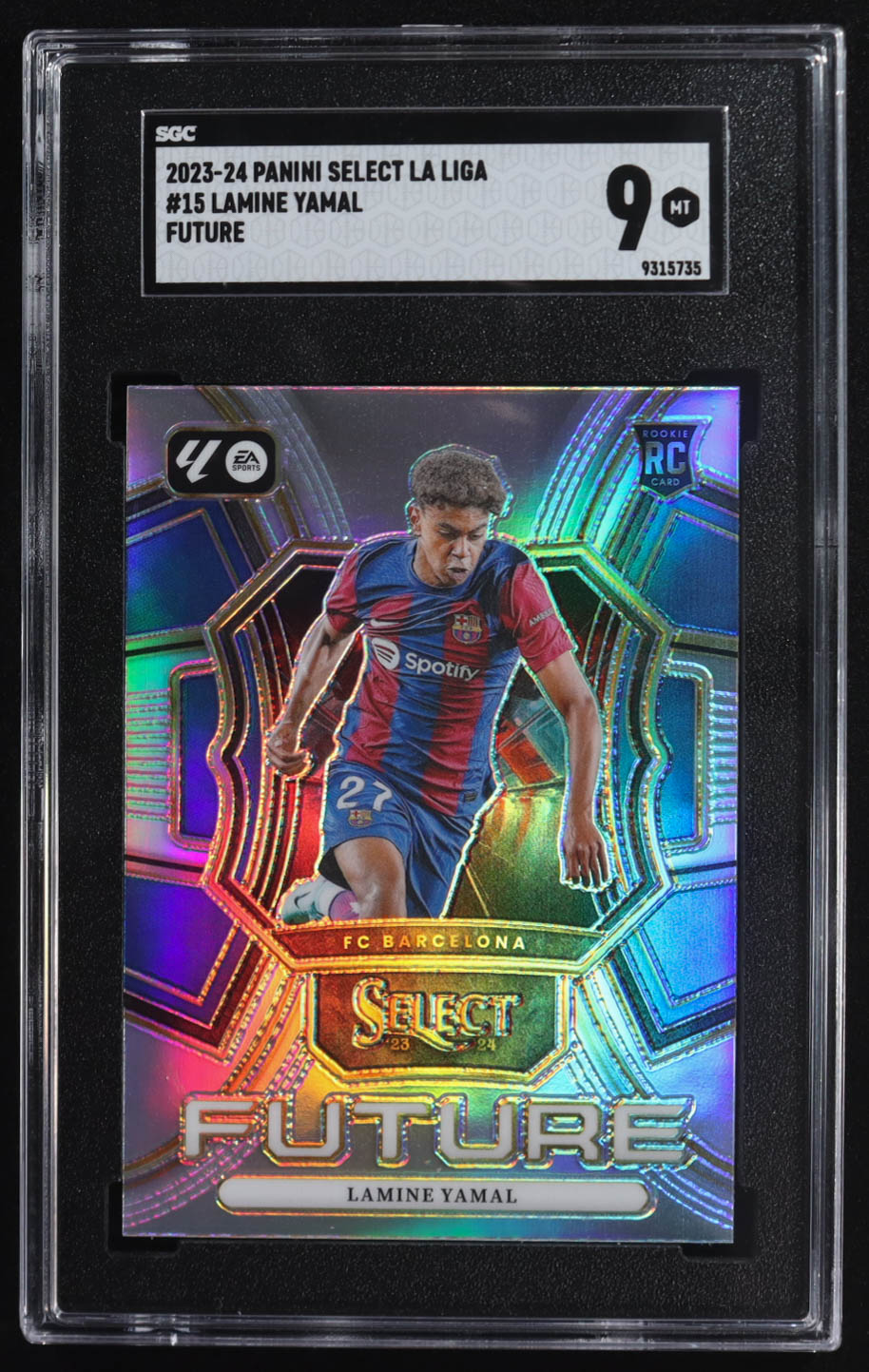 Lamine Yamal 2023-24 Panini Select La Liga Future #15 RC (SGC 9) at PristineAuction.com Lamine Yamal 2023-24 Panini Select La Liga Future #15 RC (SGC 9) at PristineAuction.com